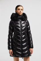 Fulmarus Long Down Jacket – crafted from nylon laqué Nylon laqué lining Down-filled Hood with detachable – LUX VERSE Luxury Designer Fashion Outlet