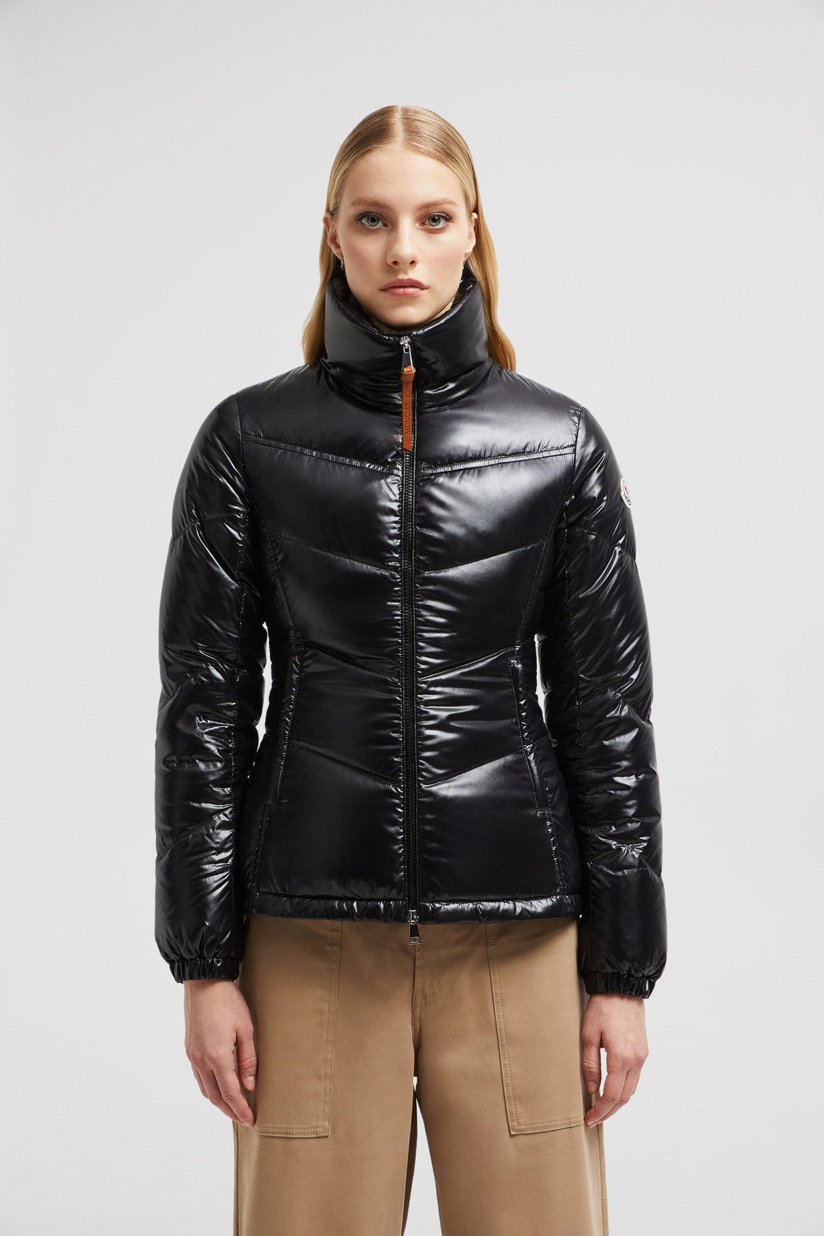 Gast Short Down Jacket – the short puffer is crafted from iconic nylon laqué, a down proof fabric – LUX VERSE Luxury Designer Fashion Outlet