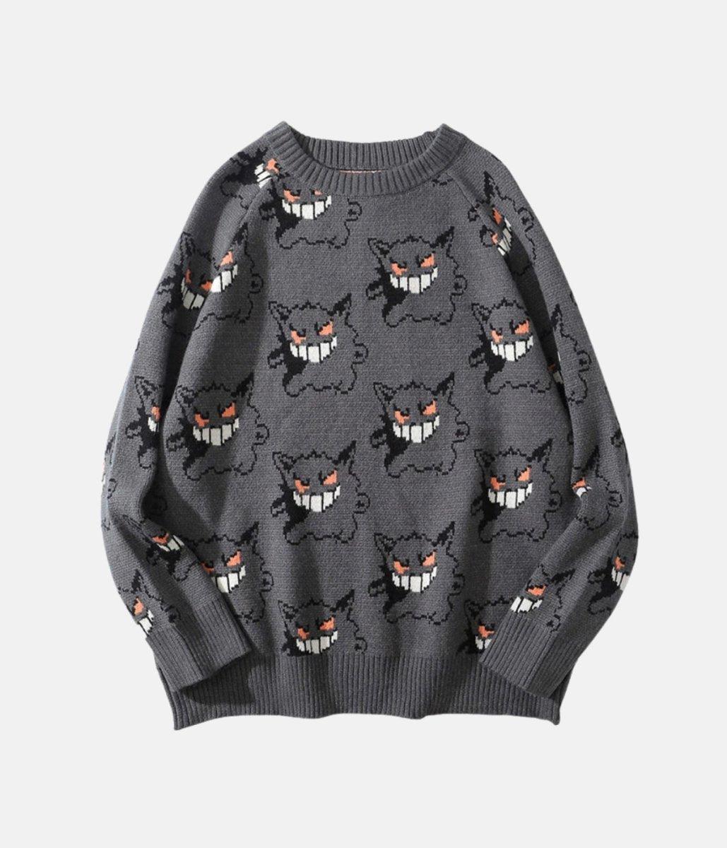Gengar Sweatshirt – material: Premium acrylic and cotton Design: High-Quality knitted fabric – LUX VERSE Luxury Designer Fashion Outlet