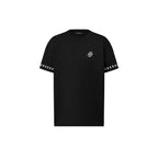 Short-Sleeved Cotton Crewneck – this smart black short-sleeved crewneck in a fine organic cotton knit is crafted – LUX VERSE Luxury Designer Fashion Outlet