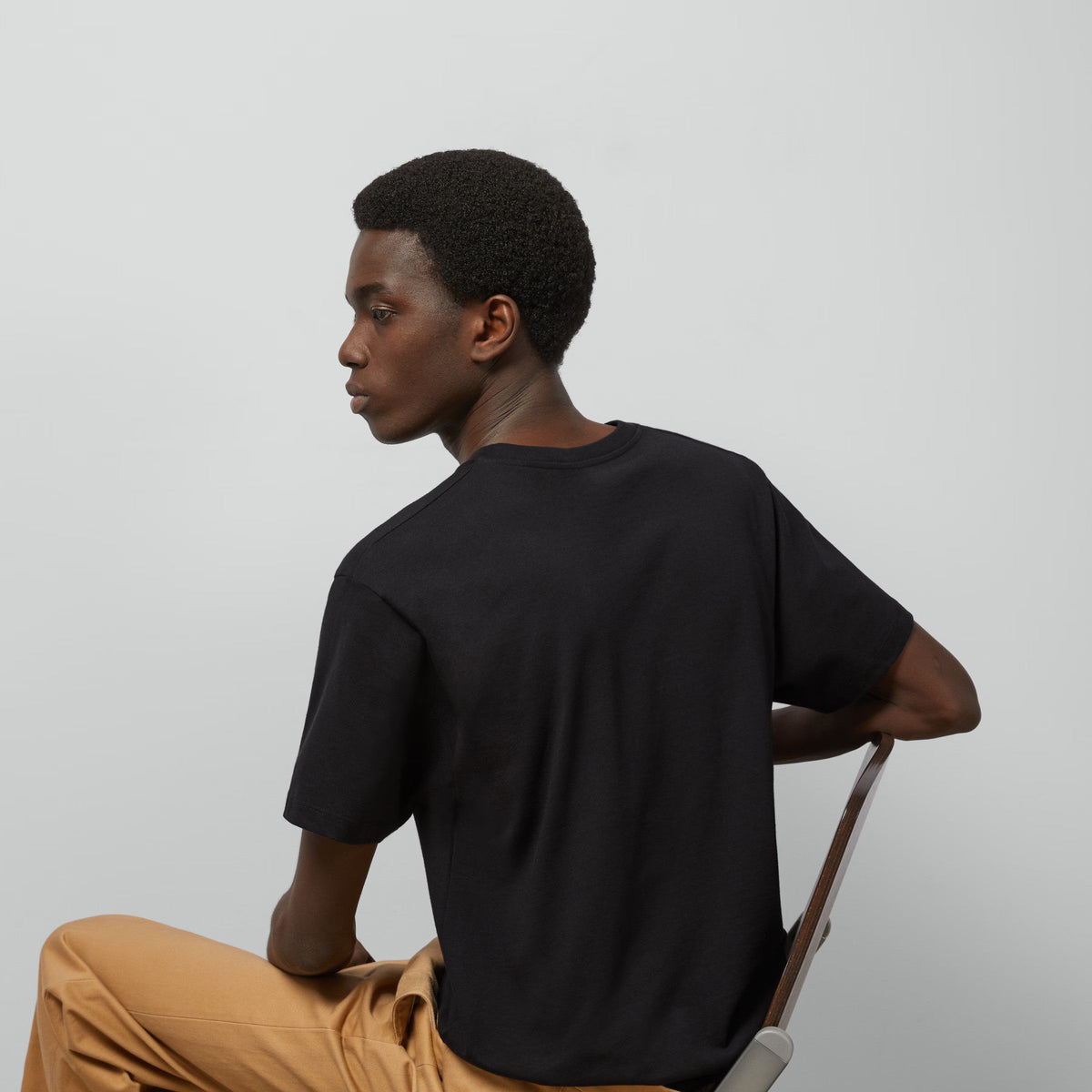 Black COTTON JERSEY T-SHIRT – sweatshirts, hoodies, and t-shirts are adorned with signature embellishments – LUX VERSE Luxury Designer Fashion Outlet