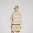 GG cotton bowling shirt – inspired by the original rhombi pattern, an allover GG motif defines this – LUX VERSE Luxury Designer Fashion Outlet