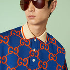 GG cotton jacquard polo T-shirt – further exploring daywear possibilities, an interaction between vibrant textures and – LUX VERSE Luxury Designer Fashion Outlet