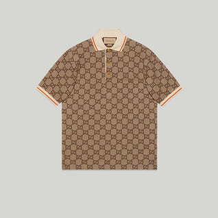 GG cotton silk polo shirt