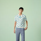 GG knit cotton piquet polo – embodying the theme, this knit cotton piquet polo is enriched with a contrasting GG – LUX VERSE Luxury Designer Fashion Outlet