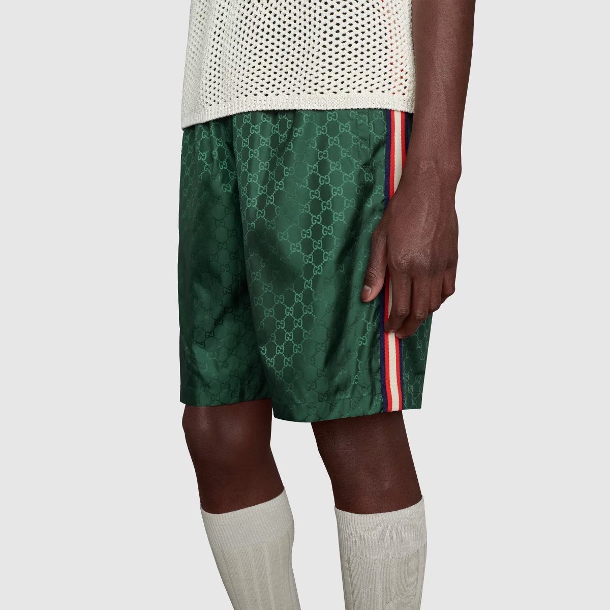 GG nylon jacquard swim shorts – the signature GG pattern continues to be a subtle nod to's roots – LUX VERSE Luxury Designer Fashion Outlet