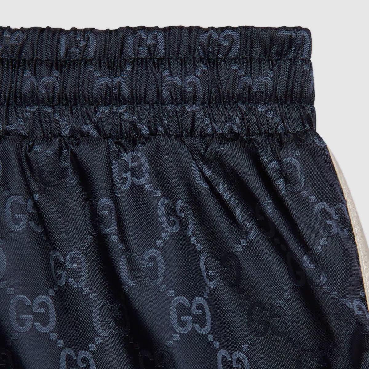 GG nylon swim short with bee – the signature GG pattern continues to be a subtle nod to's roots – LUX VERSE Luxury Designer Fashion Outlet