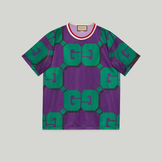 GG print mesh T-shirt