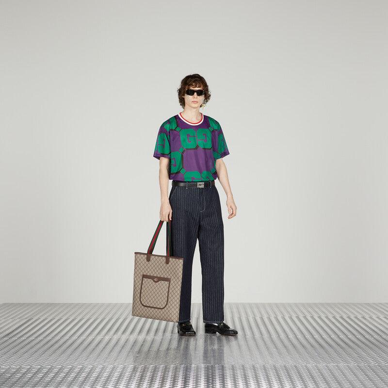 GG print mesh T-shirt – sportswear is crafted with metallic and evening fabrics, producing a series of – LUX VERSE Luxury Designer Fashion Outlet
