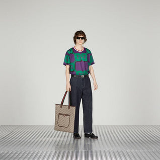 GG print mesh T-shirt