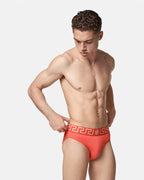 Greca Border Swim Briefs – the design has acanthus leaves printed on the interior lining – LUX VERSE Luxury Designer Fashion Outlet