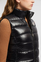 Ghany Down Vest – crafted from nylon laqué Nylon laqué lining Down-filled and boudin-quilted Zipper – LUX VERSE Luxury Designer Fashion Outlet