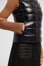 Ghany Down Vest – crafted from nylon laqué Nylon laqué lining Down-filled and boudin-quilted Zipper – LUX VERSE Luxury Designer Fashion Outlet