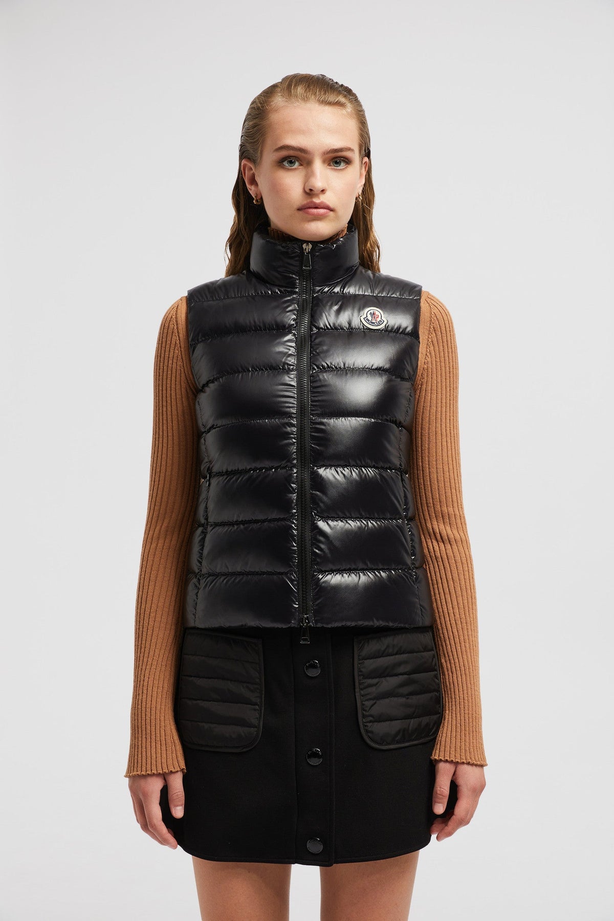 Ghany Down Vest – crafted from nylon laqué, the down vest is perfect for the city during – LUX VERSE Luxury Designer Fashion Outlet