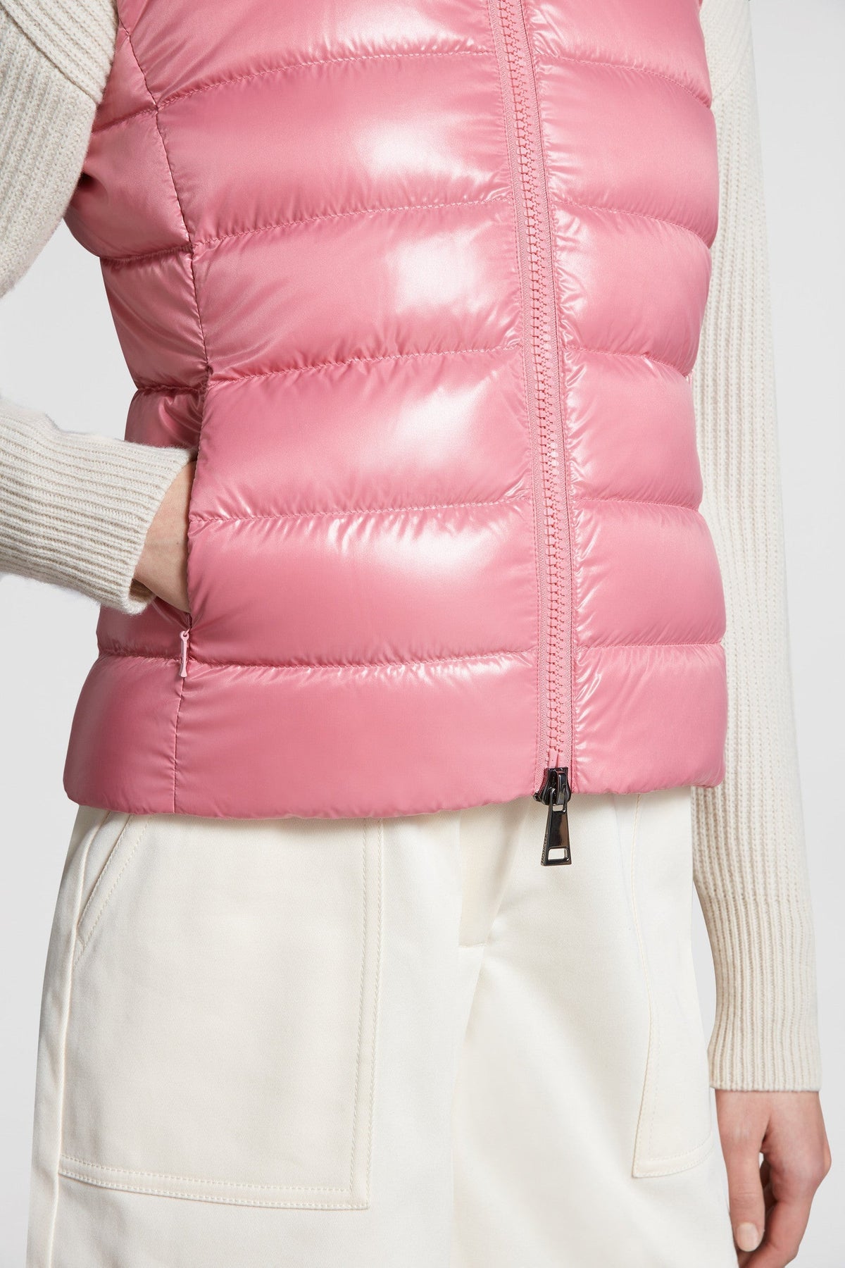 Ghany Down Vest – crafted from nylon laqué, the down vest is perfect for the city during – LUX VERSE Luxury Designer Fashion Outlet