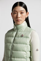 Ghany Down Classic Vest – crafted from nylon laqué Nylon laqué lining Down-filled and boudin-quilted Zipper – LUX VERSE Luxury Designer Fashion Outlet