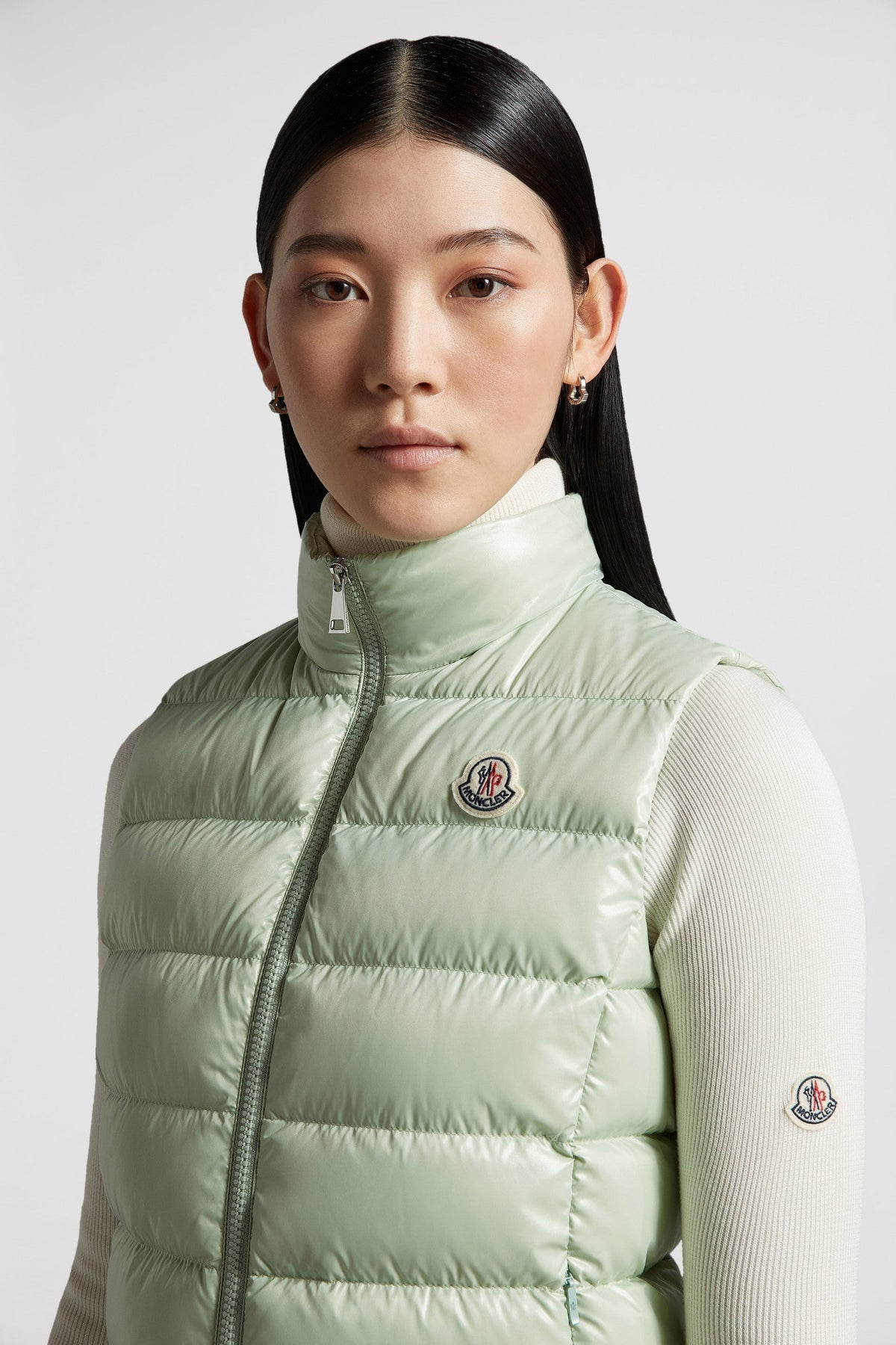 Ghany Down Classic Vest – crafted from nylon laqué Nylon laqué lining Down-filled and boudin-quilted Zipper – LUX VERSE Luxury Designer Fashion Outlet