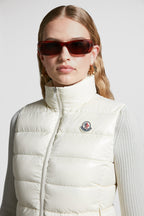 Ghany Down Vest – crafted from nylon laqué Nylon laqué lining Down-filled and boudin-quilted Zipper – LUX VERSE Luxury Designer Fashion Outlet