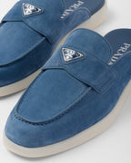 Suede sabots – these sabots made of soft suede with a leather lining have a modern silhouette – LUX VERSE Luxury Designer Fashion Outlet