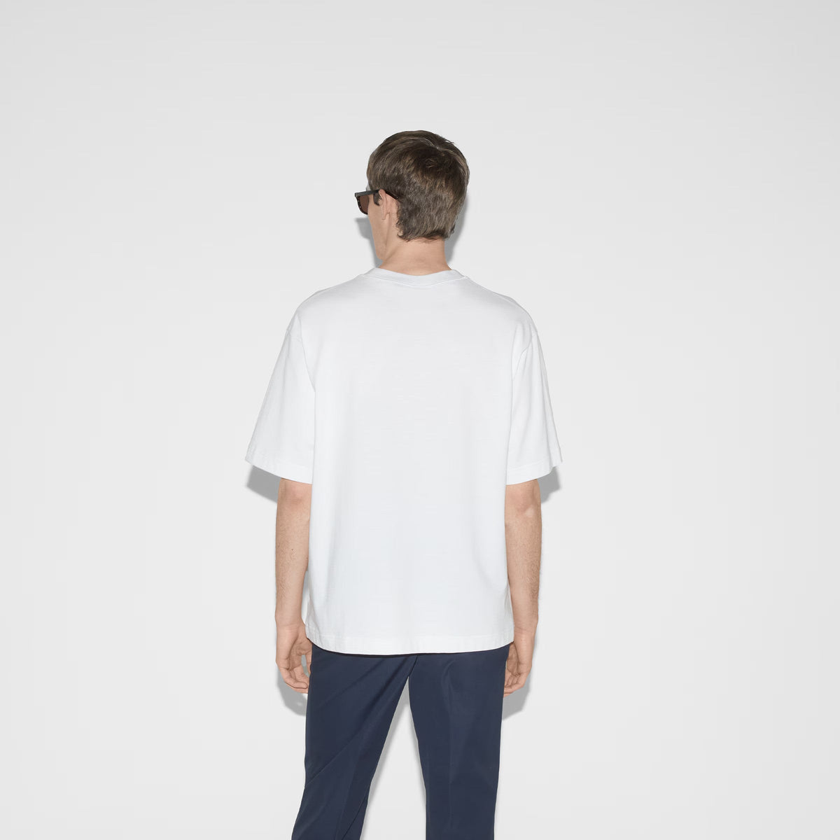Cotton Jersey T- Shirt With Prints – emblematic codes of the House and refined patterns are reinterpreted in contemporary – LUX VERSE Luxury Designer Fashion Outlet