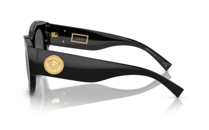 Tribute Sunglasses – sculpted gold Medusa on the arms frames are made of Acetate gentle cat – LUX VERSE Luxury Designer Fashion Outlet