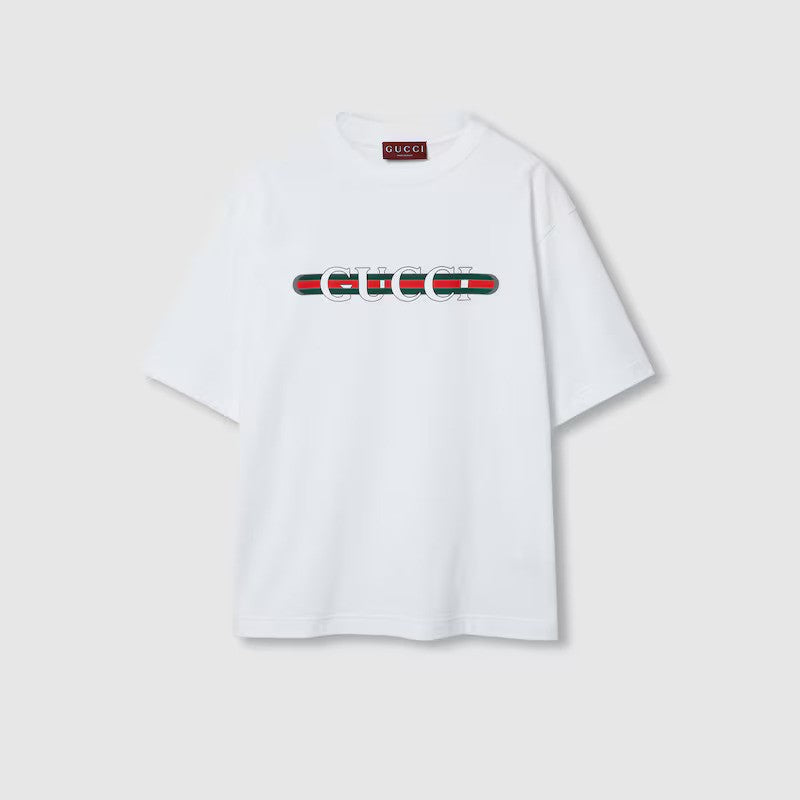 Cotton Jersey T-Shirt With Print – inspired by the summer spirit and beach clubs on the Italian coast, this item is – LUX VERSE Luxury Designer Fashion Outlet
