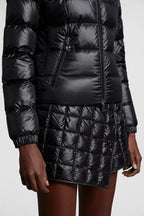 Gles Short Down Jacket – crafted from longue saison Longue saison lining Down-filled Hood Inner front flap – LUX VERSE Luxury Designer Fashion Outlet