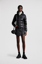Gles Short Down Jacket – crafted from longue saison Longue saison lining Down-filled Hood Inner front flap – LUX VERSE Luxury Designer Fashion Outlet