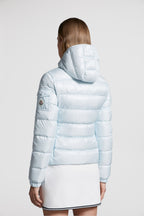 Gles Short Down Jacket – crafted from longue saison Longue saison lining Down-filled Hood Inner front flap – LUX VERSE Luxury Designer Fashion Outlet