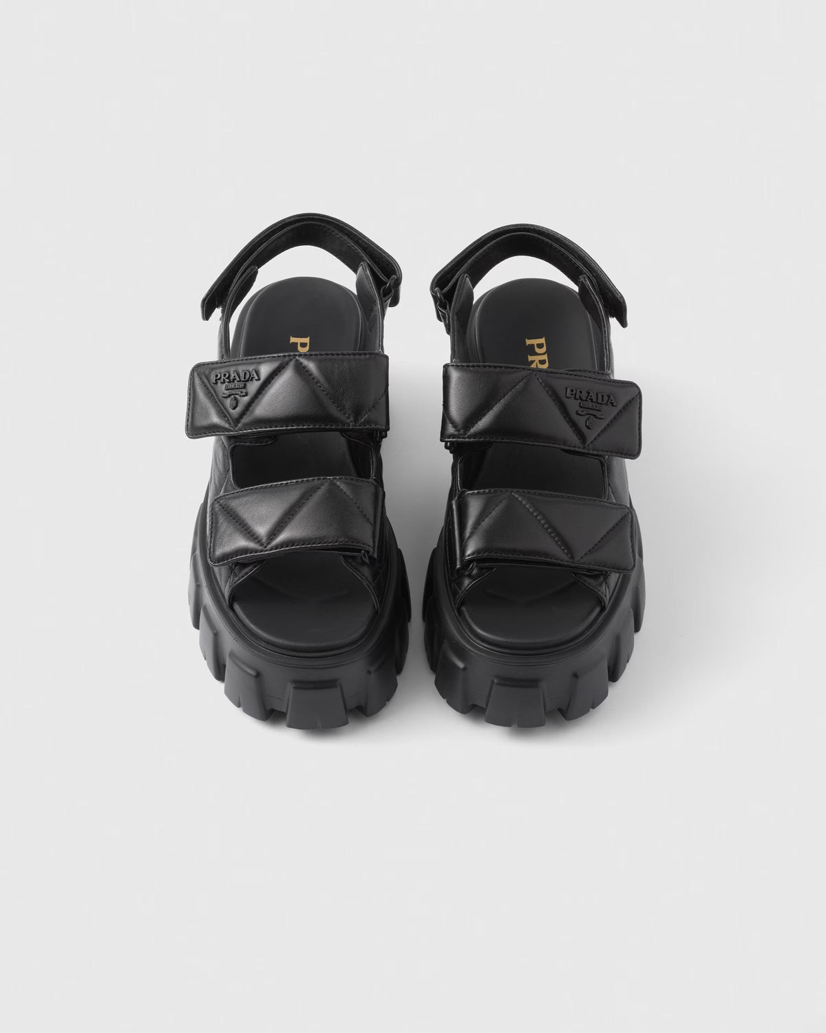 Monolith nappa leather sandals – the sporty style made of nappa leather is enriched by the distinctive Monolith sole – LUX VERSE Luxury Designer Fashion Outlet