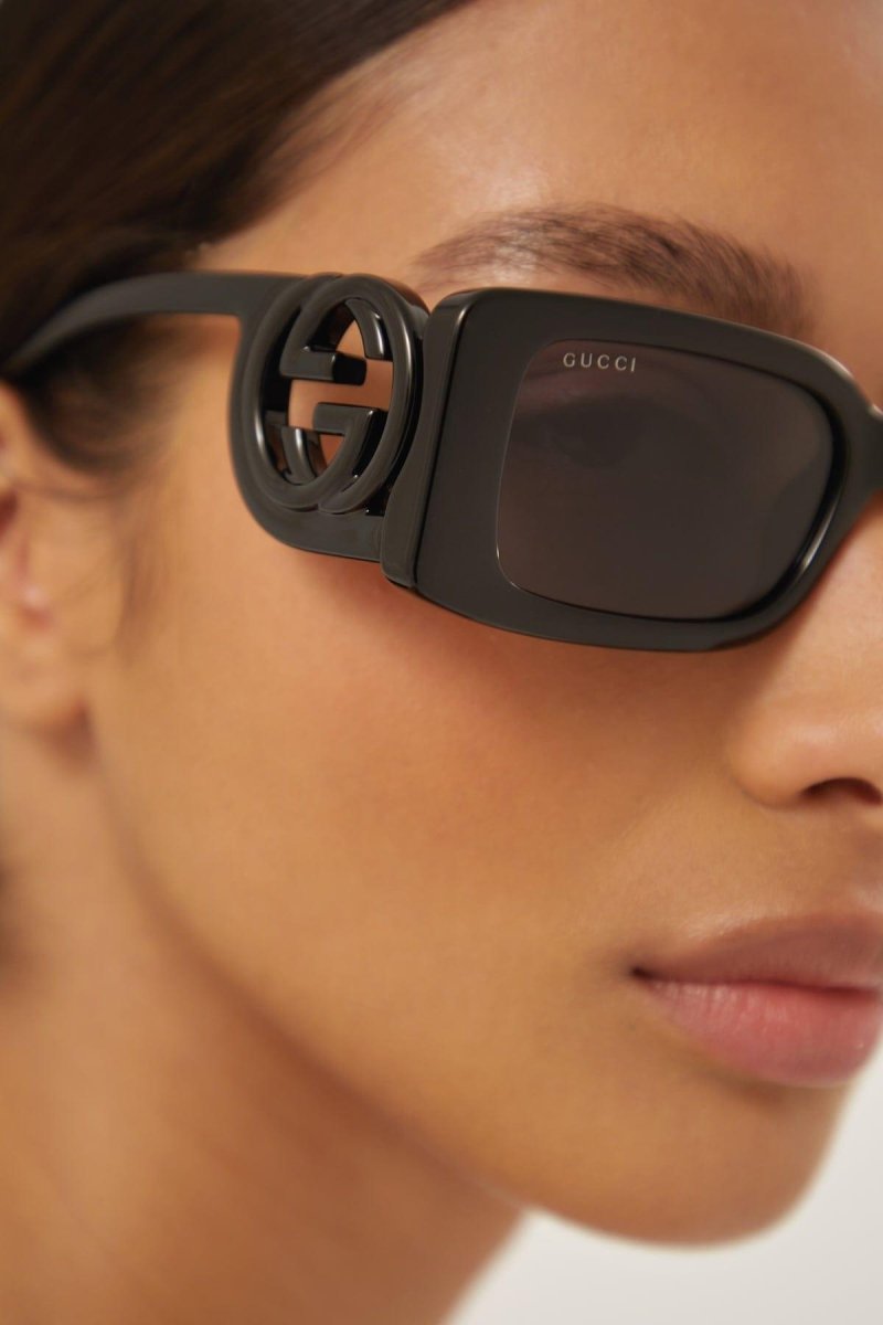 Black bold rectangular sunglasses GG1325S – narrow rectangular shape – LUX VERSE Luxury Designer Fashion Outlet