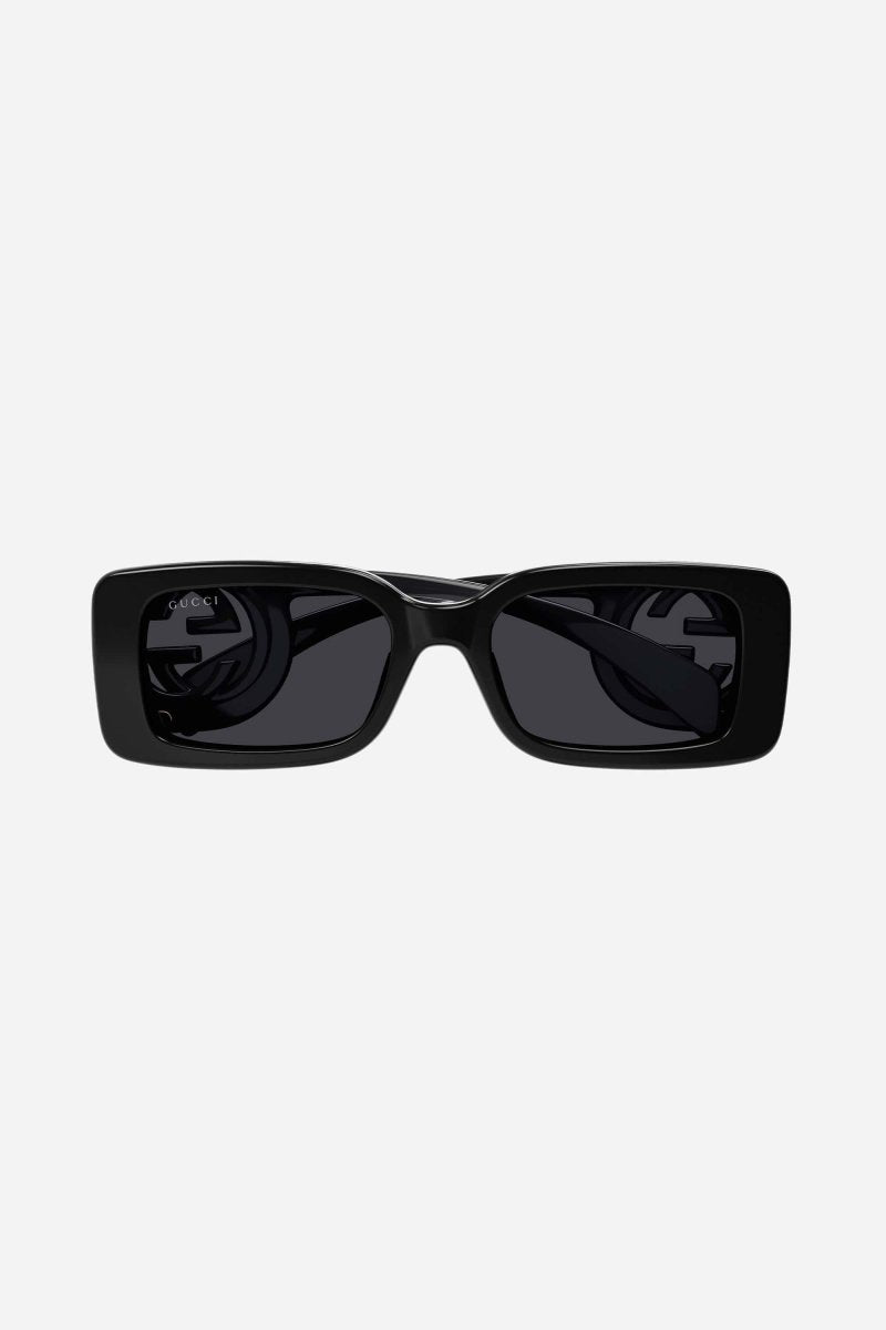 Black bold rectangular sunglasses GG1325S – pop and playful color palette – LUX VERSE Luxury Designer Fashion Outlet
