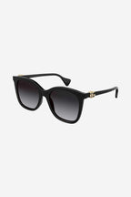 Black cat-eye sunglasses – super feminine and easy-to-wear soft cat-eye shape in full acetate – LUX VERSE Luxury Designer Fashion Outlet