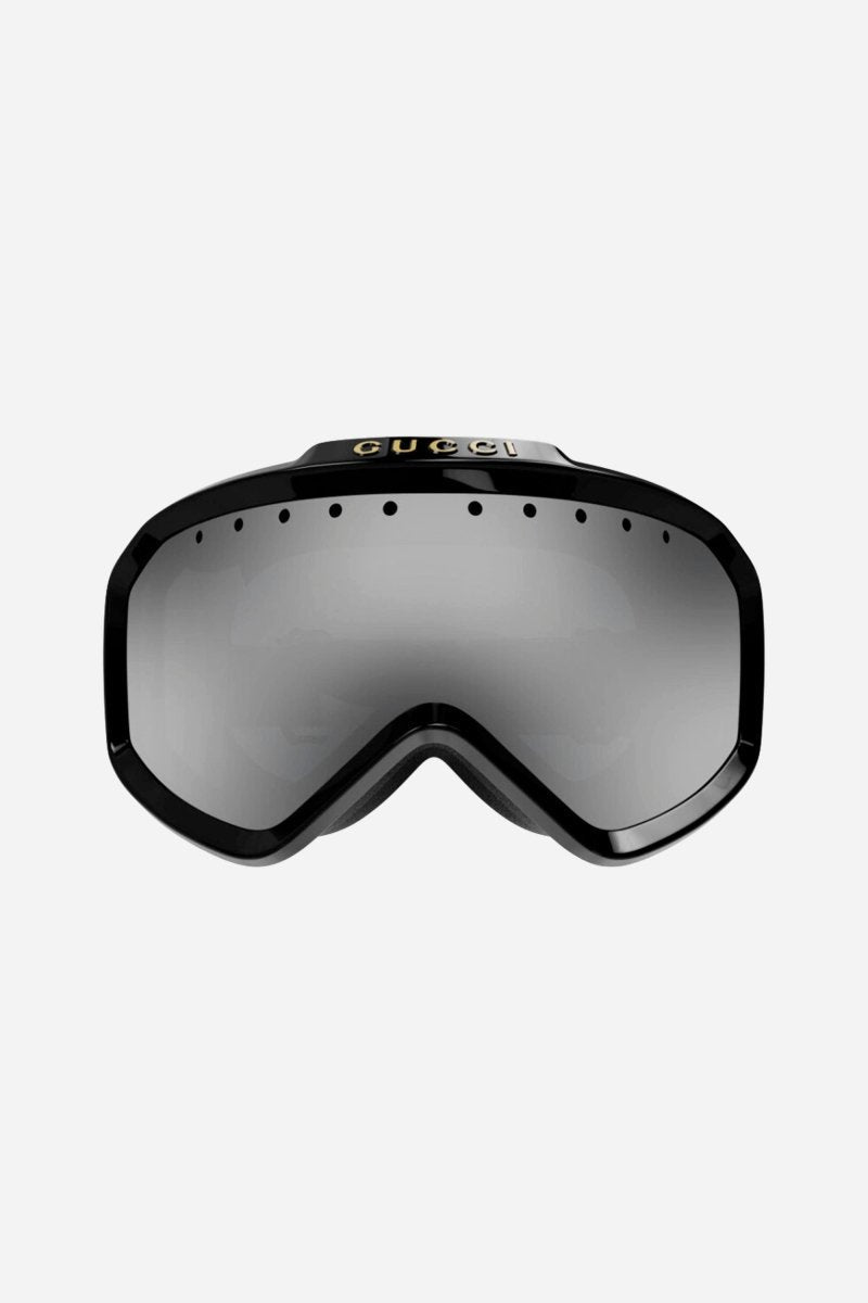 Black Ski mask – dedicated mold, lettering logo on the front top view, unique elastic strap – LUX VERSE Luxury Designer Fashion Outlet