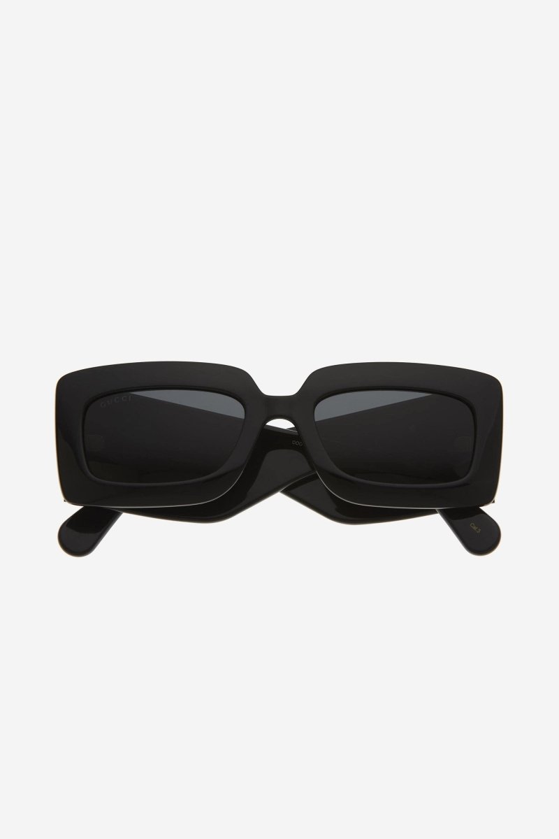 Black sunglasses with matalasse temple – in the temple with an XL temple and GG interlocking logo – LUX VERSE Luxury Designer Fashion Outlet