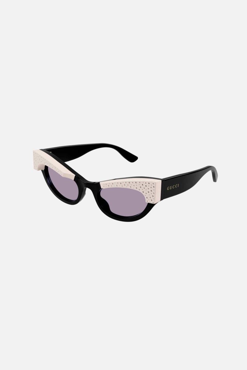 Cat eye black acetate sunglasses with Swarovski – the eyebrows are said to ‘frame’ our eyes – LUX VERSE Luxury Designer Fashion Outlet
