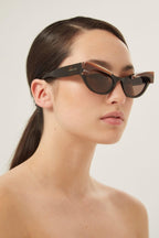 Cat eye brown acetate sunglasses – they intensify our expressions and balance out our features – LUX VERSE Luxury Designer Fashion Outlet