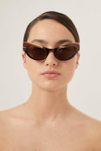 Cat eye brown acetate sunglasses – the eyebrows are said to ‘frame’ our eyes – LUX VERSE Luxury Designer Fashion Outlet