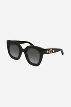 Cat-eye femenine star sunglasses – rim and prominent GG interlocking logo on temples framed by two iconic – LUX VERSE Luxury Designer Fashion Outlet