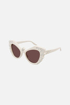 Cat-eye oversized sunglasses with Swarovski – the front and temple – LUX VERSE Luxury Designer Fashion Outlet
