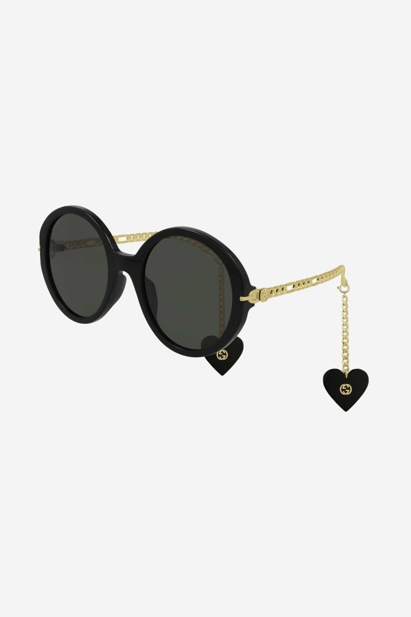 Chain black round sunglasses – new extravagant story fully expressing creative mood and in-line – LUX VERSE Luxury Designer Fashion Outlet