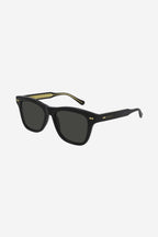 Decor black acetate sunglasses – this masculine wayfarer acetate shape with wirecore decoration in the temple – LUX VERSE Luxury Designer Fashion Outlet
