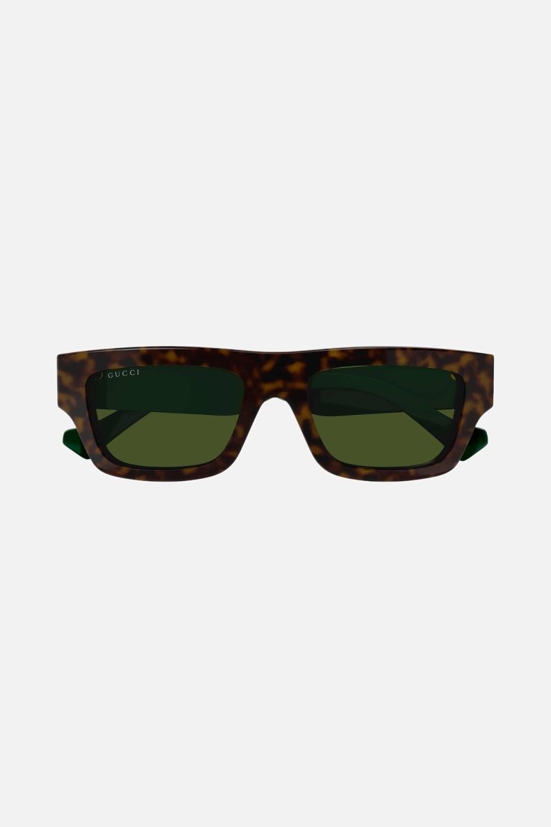 Flat top havana sunglasses with web temple – milled temples recreating the web – LUX VERSE Luxury Designer Fashion Outlet
