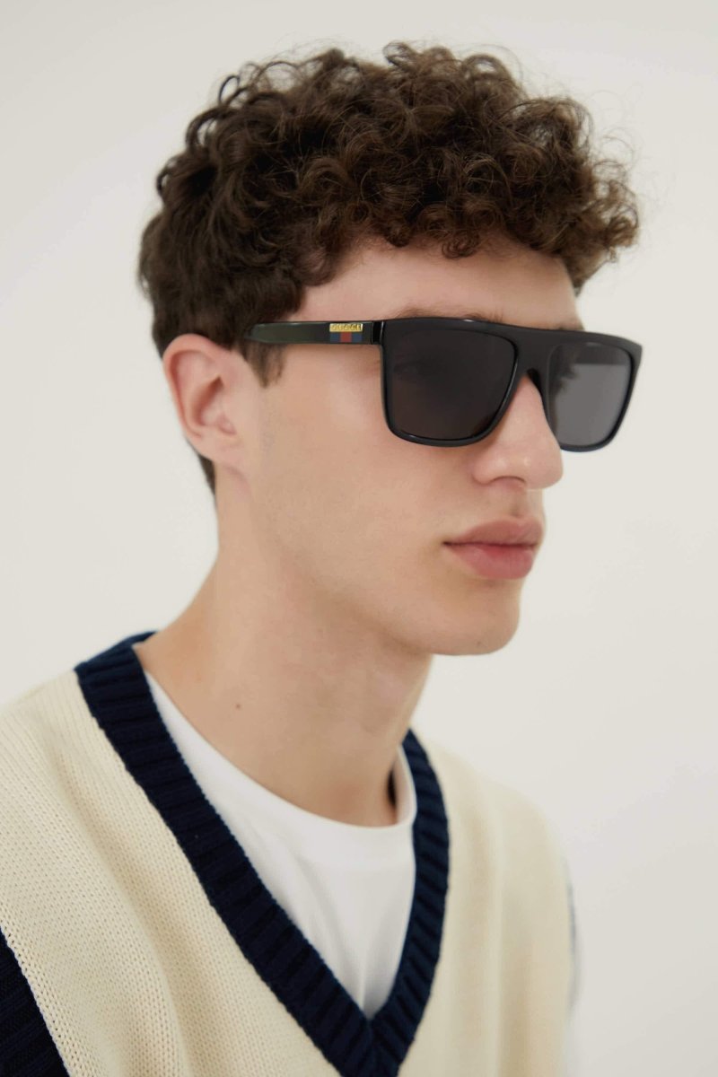 Flat top squared masculine sunglasses – easy to wear and timeless House codes for the classic man – LUX VERSE Luxury Designer Fashion Outlet