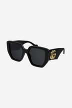 GG0956S oversized black sunglasses with maxi logo – pared-back simplicity characterises the essential shapes, lines and colours of this – LUX VERSE Luxury Designer Fashion Outlet