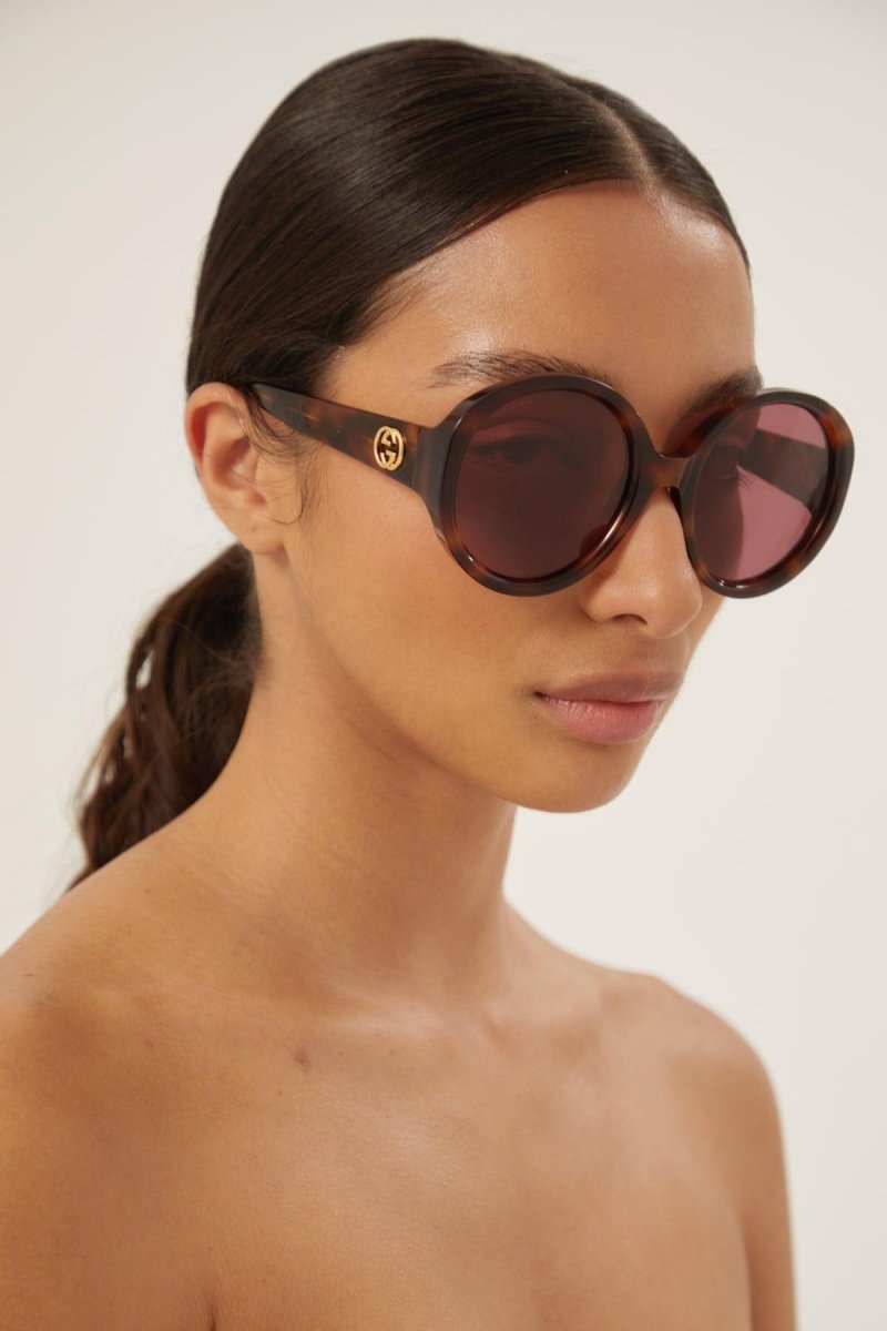 GG1256s oversized round havana GG sunglasses – fashion yet easy-to-wear oversize round shape – LUX VERSE Luxury Designer Fashion Outlet