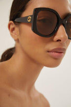GG1257s oversized butterfly havana GG sunglasses – fashion yet easy-to-wear oversize round shape – LUX VERSE Luxury Designer Fashion Outlet