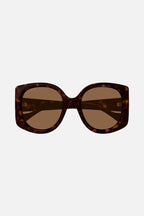 GG1257s oversized butterfly havana GG sunglasses – full acetate style with bold volumes – LUX VERSE Luxury Designer Fashion Outlet