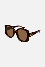 GG1257s oversized butterfly havana GG sunglasses – fashion yet easy-to-wear oversize round shape – LUX VERSE Luxury Designer Fashion Outlet
