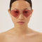 Gucci GG1283s metal heart shape sunglasses with pink lenses